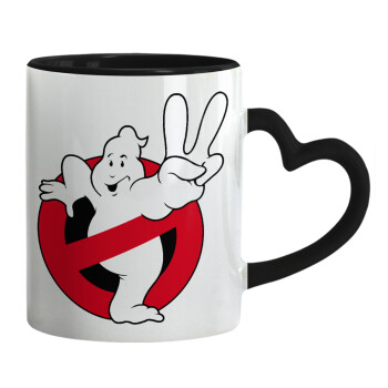 Ghostbusters, Mug heart black handle, ceramic, 330ml
