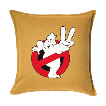 Ghostbusters, Μαξιλάρι καναπέ Κίτρινο 100% βαμβάκι, περιέχεται το γέμισμα (50x50cm)