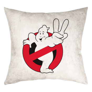 Ghostbusters, Μαξιλάρι καναπέ Δερματίνη Γκρι 40x40cm με γέμισμα