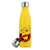 Yellow Stainless Steel Metallic Thermos, double-walled, 500ml