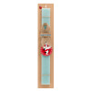 Easter Set, wooden keychain & aromatic flat Easter candle (30cm) (TURQUOISE)