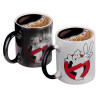 Color changing magic Mug, ceramic, 330ml when adding hot liquid inside, the black colour desappears (1 pcs)