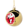 Golden Christmas tree ball ornament 8cm