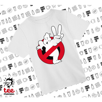 Ghostbusters, Άνετο παιδικό T-Shirt ΛΕΥΚΟ από 100% βαμβάκι, για κάθε μέρα. Vegan & OEKO-TEX πιστοποιημένο.