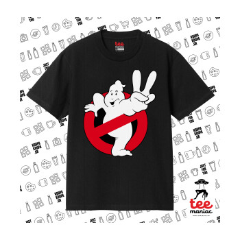 Ghostbusters, Κλασικό T-Shirt, διπλής ραφής, χωρίς πλευρικές ραφές ΜΑΥΡΟ από 100% βαμβάκι. Vegan & OEKO-TEX πιστοποιημένο.