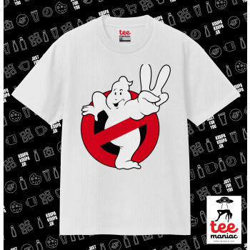 Ghostbusters, Κλασικό T-Shirt, διπλής ραφής, χωρίς πλευρικές ραφές ΛΕΥΚΟ από 100% βαμβάκι. Vegan & OEKO-TEX πιστοποιημένο.