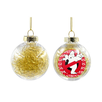 Ghostbusters, Στολίδι Χριστουγεννιάτικη μπάλα δένδρου διάφανη με χρυσό γέμισμα 8cm