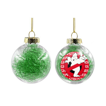 Ghostbusters, Στολίδι Χριστουγεννιάτικη μπάλα δένδρου διάφανη με πράσινο γέμισμα 8cm