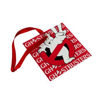 Ghostbusters, Στολίδι Χριστουγεννιάτικο στολίδι γυάλινο τετράγωνο 9x9cm
