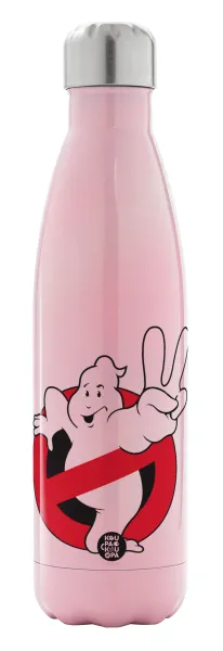 Ghostbusters — Μεταλλικό παγούρι θερμός Ροζ Ιριδίζον (Stainless steel), διπλού τοιχώματος, 500ml
