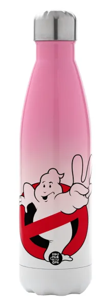Ghostbusters — Μεταλλικό παγούρι θερμός Ροζ/Λευκό (Stainless steel), διπλού τοιχώματος, 500ml