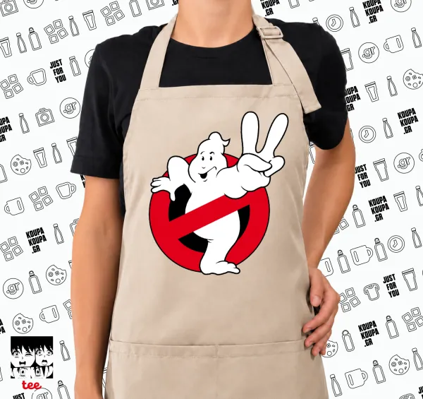 Ghostbusters — SAND Ποδιά μαγειρικής μακριά Σεφ ολόσωμη με τσέπες (ΕΝΗΛΙΚΩΝ, SAND, ONE SIZE)