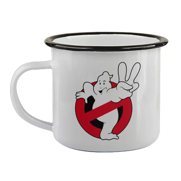Ghostbusters — Enamel mug with black rim, 360ml