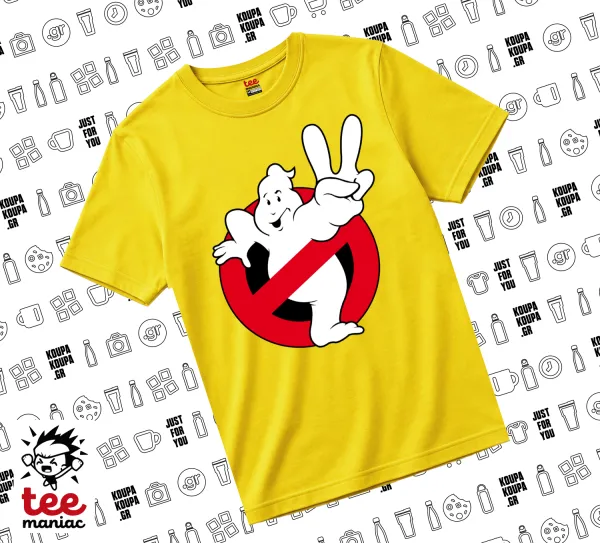 Ghostbusters — Κίτρινο Άνετο παιδικό T-Shirt από 100% βαμβάκι, για κάθε μέρα. Vegan & OEKO-TEX πιστοποιημένο.