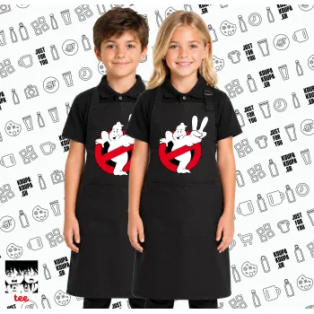 Ghostbusters, Μαύρη ΠΑΙΔΙΚΗ Ποδιά μακριά Σεφ ολόσωμη με τσέπες