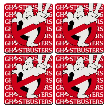 Ghostbusters, ΣΕΤ 4 Σουβέρ ξύλινα τετράγωνα (9cm)