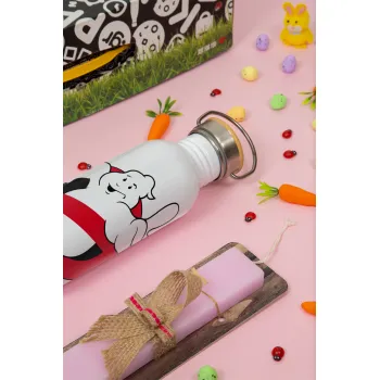 Ghostbusters, Πασχαλινή Λαμπάδα με παγούρι μεταλλικό (620ml, stainless steel) & κερί αρωματικό πλακέ (30cm) (ΡΟΖ)