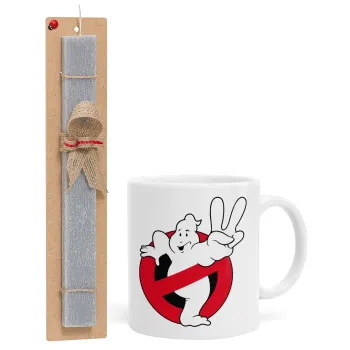 Ghostbusters, Πασχαλινή Λαμπάδα με Κούπα κεραμική (330ml) & κερί αρωματικό πλακέ (30cm) (ΓΚΡΙ)