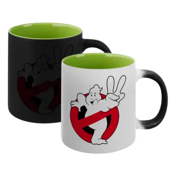 Ghostbusters, Κούπα Μαγική εσωτερικό πράσινο, κεραμική 330ml που αλλάζει χρώμα με το ζεστό ρόφημα