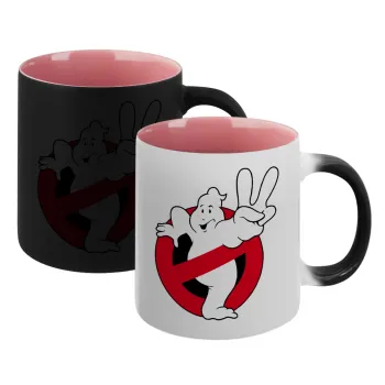 Ghostbusters, Κούπα Μαγική εσωτερικό ΡΟΖ, κεραμική 330ml που αλλάζει χρώμα με το ζεστό ρόφημα