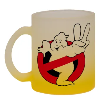 Ghostbusters, Κούπα γυάλινη δίχρωμη με βάση το κίτρινο ματ, 330ml