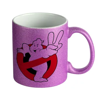 Ghostbusters, Κούπα Μωβ Glitter που γυαλίζει, κεραμική, 330ml