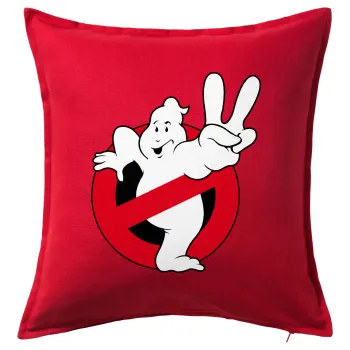 Ghostbusters, Μαξιλάρι καναπέ Κόκκινο 100% βαμβάκι, περιέχεται το γέμισμα (50x50cm)