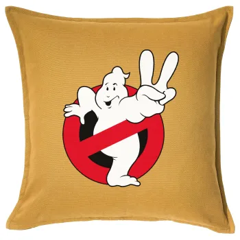 Ghostbusters, Μαξιλάρι καναπέ Κίτρινο 100% βαμβάκι, περιέχεται το γέμισμα (50x50cm)