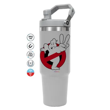 Ghostbusters, GREY color, 890ml (30oz) stainless Steel Tumbler with Handle