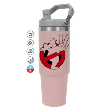 Ghostbusters, Pink color, 890ml (30oz) stainless Steel Tumbler with Handle
