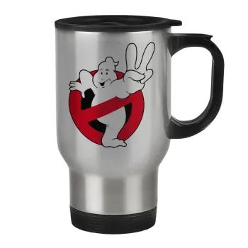 Ghostbusters, Κούπα ταξιδιού ανοξείδωτη με καπάκι, διπλού τοιχώματος (θερμό) 450ml