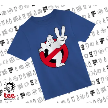 Ghostbusters, Παιδικό T-Shirt ΜΠΛΕ από 100% βαμβάκι, για κάθε μέρα. Vegan & OEKO-TEX πιστοποιημένο.