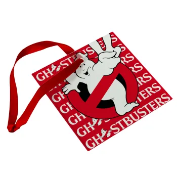 Ghostbusters, Christmas ornament, glass square ornament 9x9cm