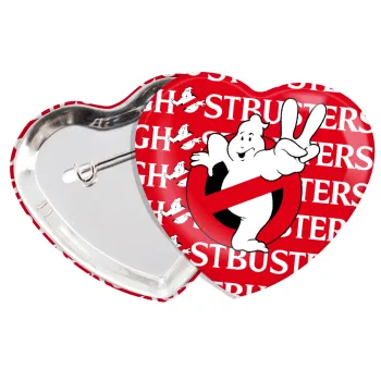 Ghostbusters, Κονκάρδα παραμάνα καρδιά (57x52mm)