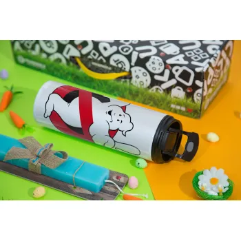 Ghostbusters, Πασχαλινή Λαμπάδα με Travel Tumbler θερμό με διπλό καπάκι (600ml, BPA free) & κερί αρωματικό πλακέ (30cm) (ΤΙΡΚΟΥΑΖ)