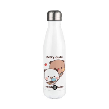 Every Dudu needs a bubu, Metal mug thermos White (Stainless steel), double wall, 500ml