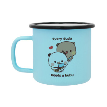 Every Dudu needs a bubu, Κούπα Μεταλλική εμαγιέ ΜΑΤ σιέλ 360ml