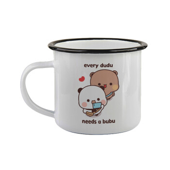 Every Dudu needs a bubu, Κούπα εμαγιέ με μαύρο χείλος 360ml