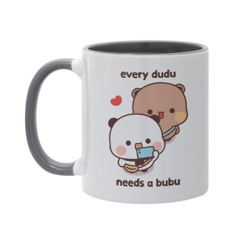 Every Dudu needs a bubu, Mug colored grey, ceramic, 330ml