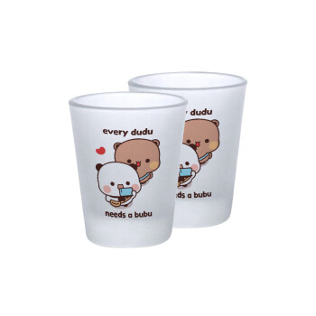 Every Dudu needs a bubu, Σφηνοπότηρα γυάλινα 45ml του πάγου (2 τεμάχια)