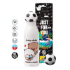 Soccer Metal mug thermos, double wall, 550ml