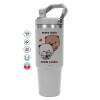 GREY color, 890ml (30oz) stainless Steel Tumbler with Handle
