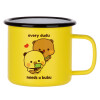 Metallic enamel MATT Yellow cup 360ml