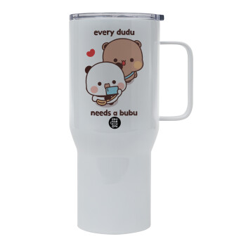 Every Dudu needs a bubu, Mega Stainless steel Tumbler with lid, double wall 750L