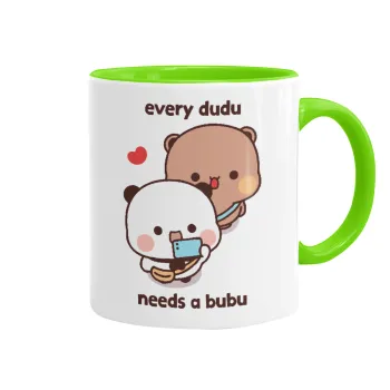 Every Dudu needs a bubu, Κούπα χρωματιστή βεραμάν, κεραμική, 330ml