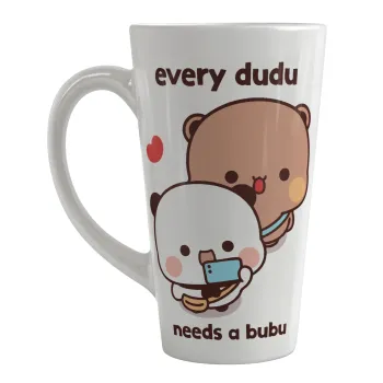Every Dudu needs a bubu, Κούπα κωνική Latte Μεγάλη, κεραμική, 450ml