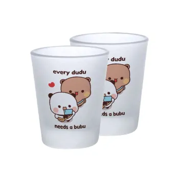 Every Dudu needs a bubu, Σφηνοπότηρα γυάλινα 45ml του πάγου (2 τεμάχια)