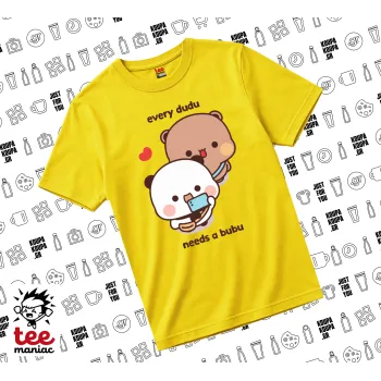 Every Dudu needs a bubu, yellow childrens T-Shirt made of 100% cotton, for every day. Vegan & OEKO-TEX certified.