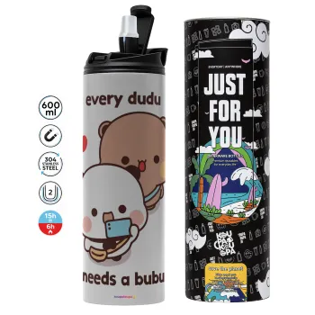Every Dudu needs a bubu, Tumbler stainless steel GREY 600ml