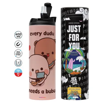 Every Dudu needs a bubu, Tumbler stainless steel PINK 600ml